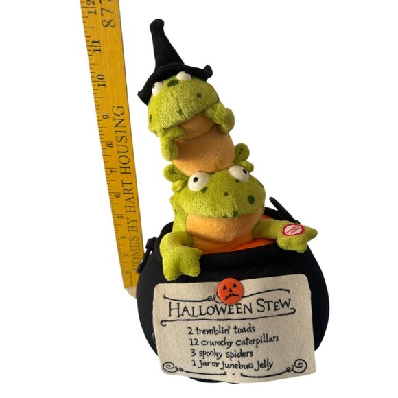 Hallmark Halloween Plush Cauldron Frogs -Watcha Gonna Do When The Witch Gets Bac - Picture 4 of 4